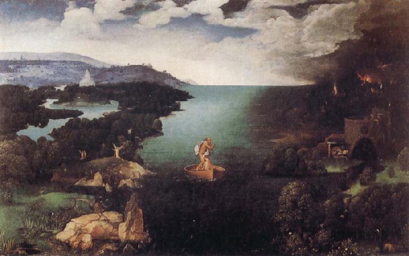 PATENIER, Joachim Landscape with Charon's Bark oil painting image